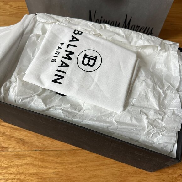 Balmain White & Black Sneakers Size 10 (Mens) - Picture 2 of 10